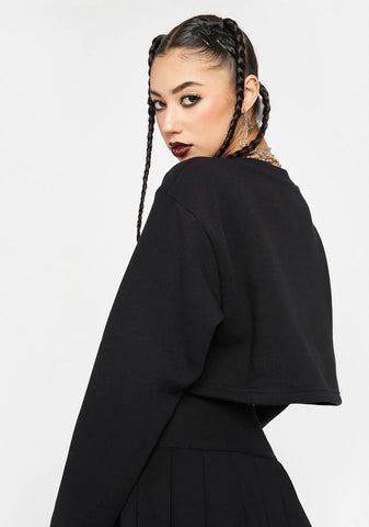 LH Tribal Rhinestone Cropped Sweatshirt