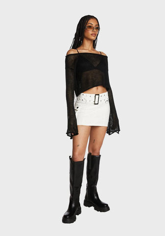 Roux Belted Mini Skirt