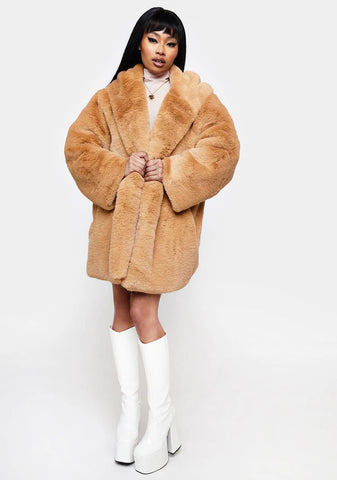 Lil Kim Luxury Super Faux Fur Coat
