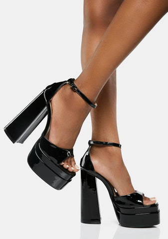 Blackout Falling Fast Platform Heels