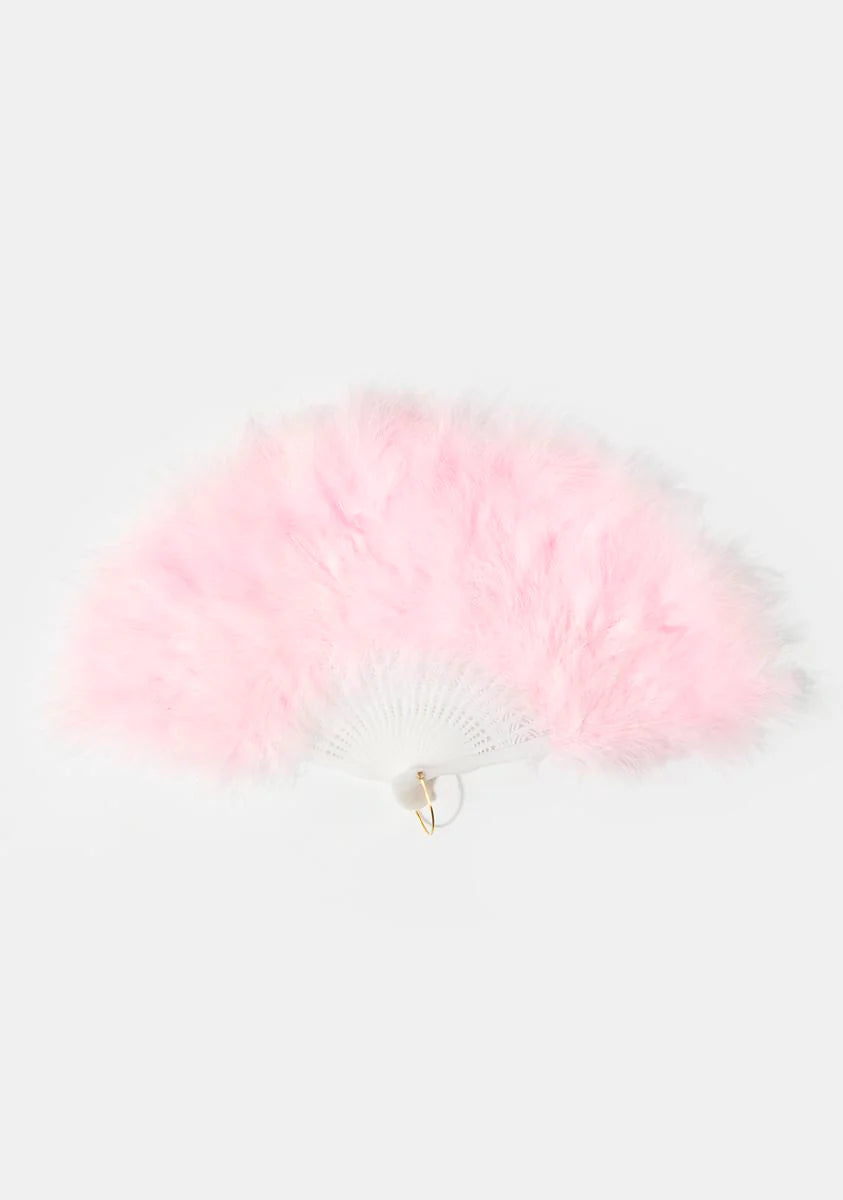 Sweet Breeze By Me Feather Fan