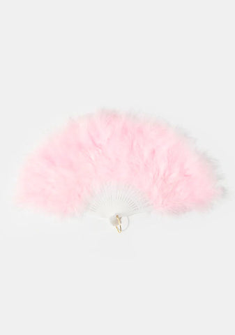 Sweet Breeze By Me Feather Fan