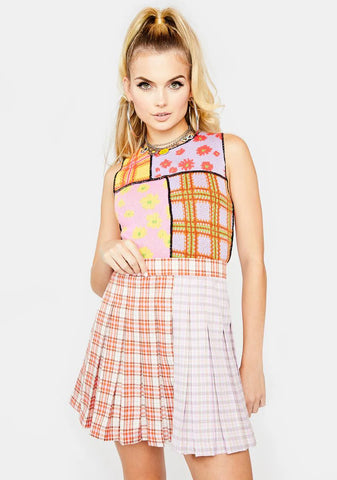 Seeker Plaid Mini Skirt