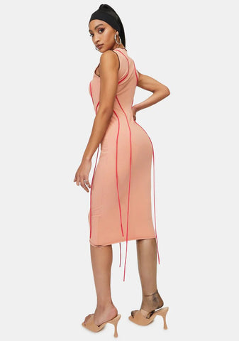 Between The Lines Bodycon Midi Dress