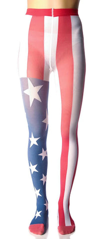 x Pretty Polly USA Stars & Stripes Tights