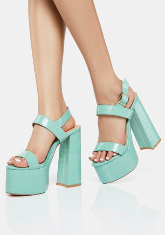 Sage Can't Be Tamed Platform Heels