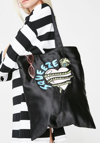 Squeeze Satin Tote