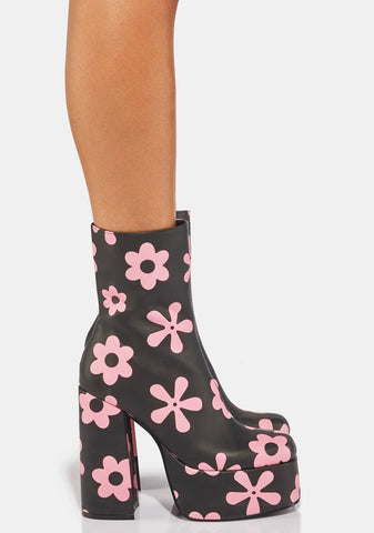 Empty Flowers Platform Boots