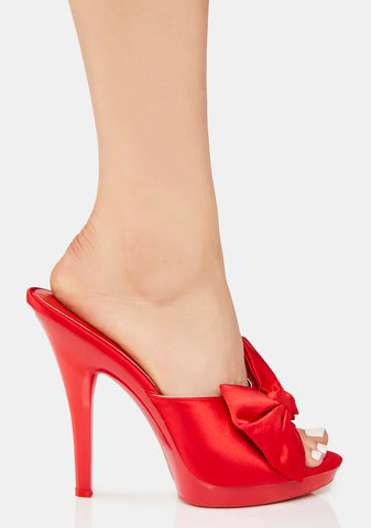 Red Sasha Bow Stiletto Heels