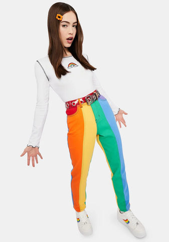 All Is Bright Twill Mom Jeans