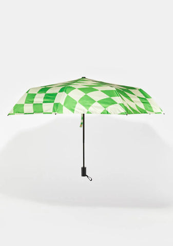 Drizzle Days Checkered Umbrella
