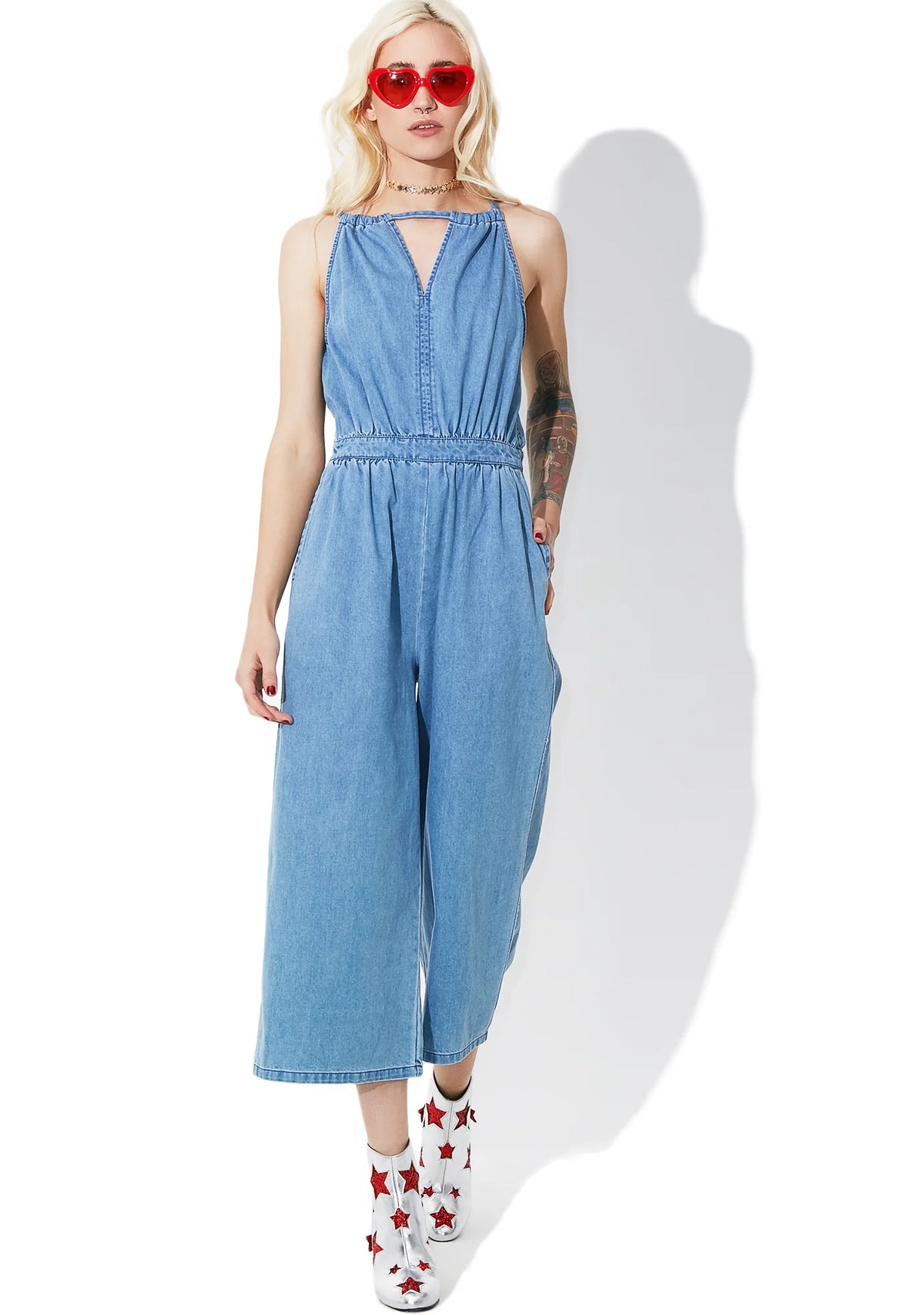 What A Feelin' Denim Jumpsuit