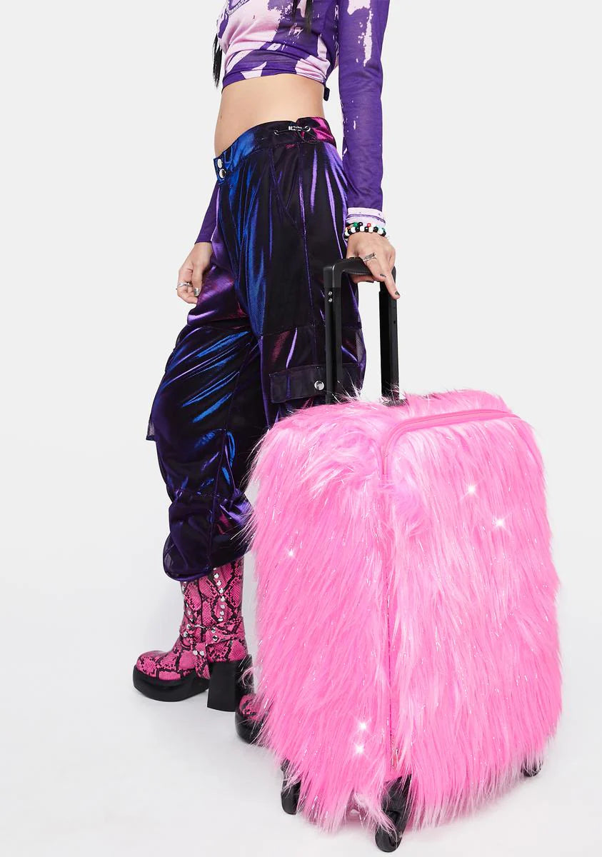 You're High Maintenance Fuzzy Suitcase