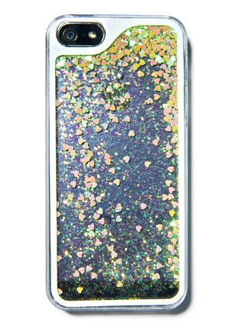 Falling Hearts Glitterfalls iPhone Case