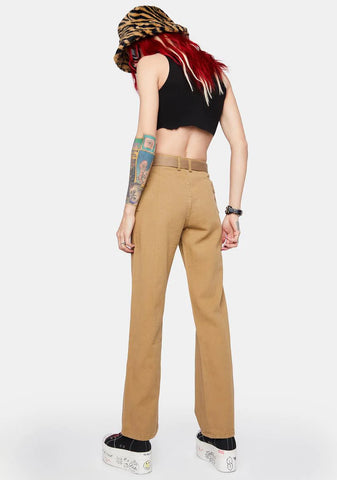 Khaki Unlock It Belted Cargo Pants