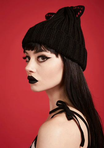 Nocturnal Lifestyle Cat Ear Beanie