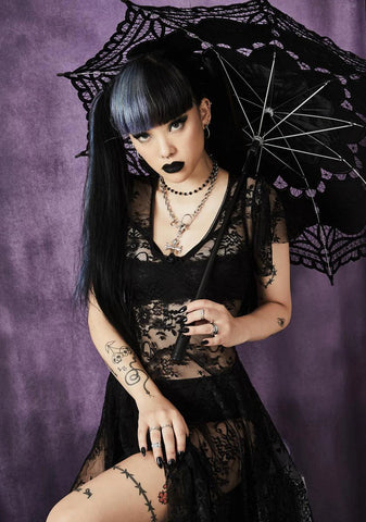 Noir Dearly Departed Lace Dress