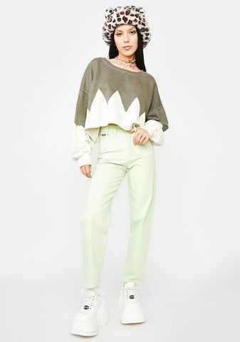 Peaks And Valleys Cropped Sweater