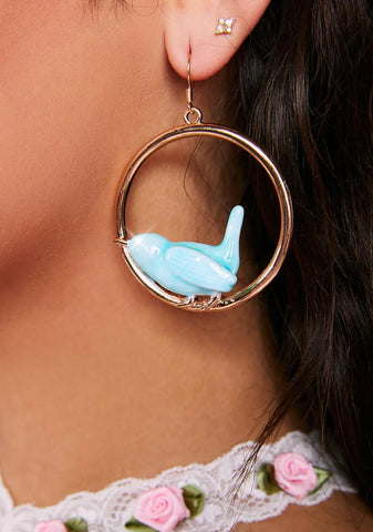 Wings Of Fancy Hoop Earrings