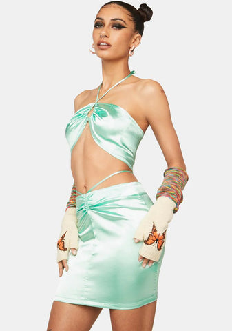 Captive Heart Halter Mini Dress