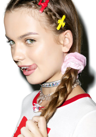 Velvet Barbae Bitch Scrunchie - Dark Purple