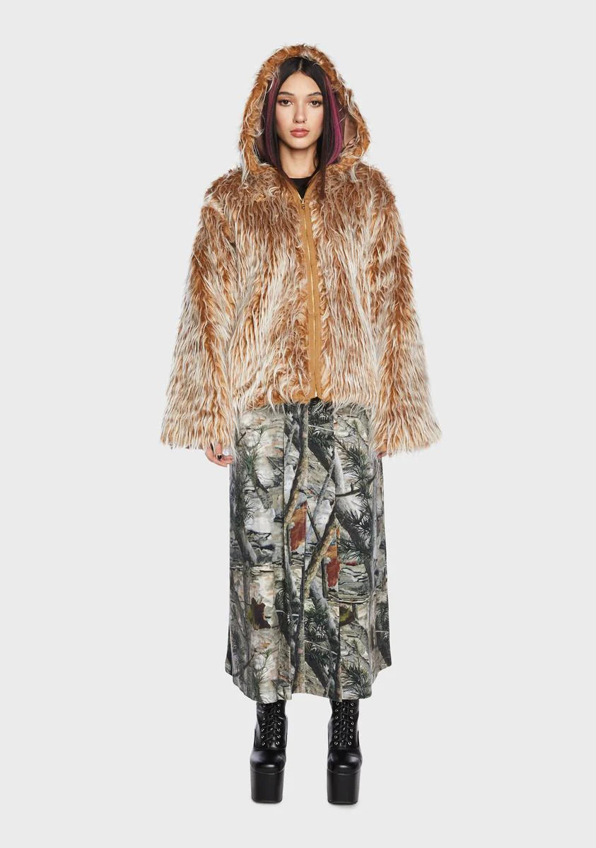 Tundra Hooded Faux Fur Jacket