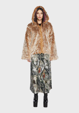 Tundra Hooded Faux Fur Jacket