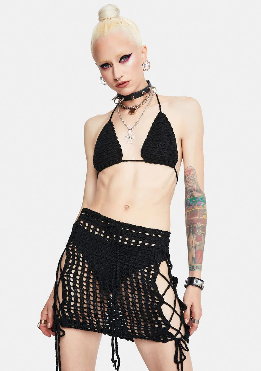 Noir Take The Leap Crochet Set