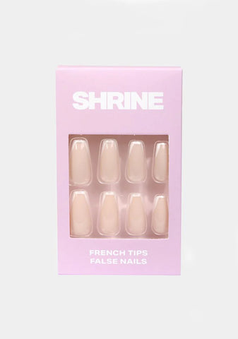 Coffin French Tips Press On Nails