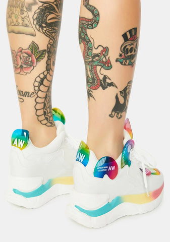 White Raisin 2 Chunky Wedge Sneakers