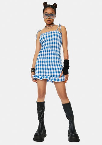Royal Good Ideas Gingham Mini Dress
