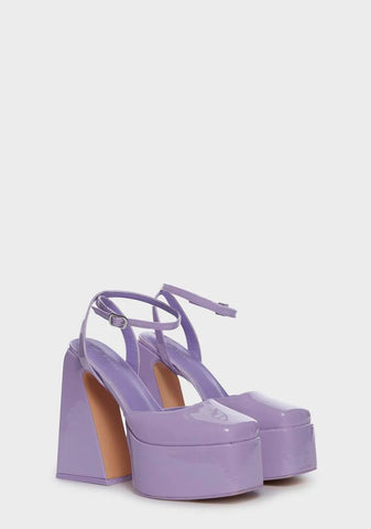 Purple Clementine Block Heels