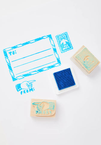 Air Mail Rubber Stamp Kit