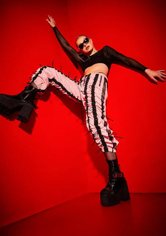 Love On The Line Bungee Cord Jogger Pants