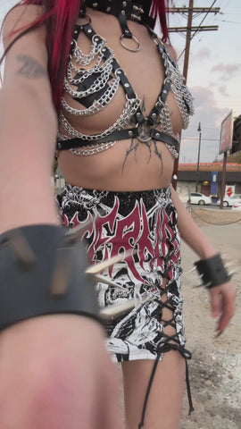 Eternal Damnation Graphic Skirt