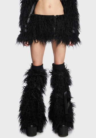 Unsightly Scenes Faux Fur Leg Warmers