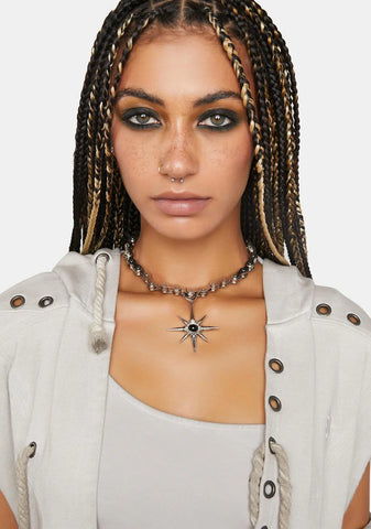 Compression Sun Roller Chain Choker Necklace