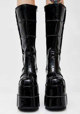 Stack-301 Unisex Platform Knee High Boots