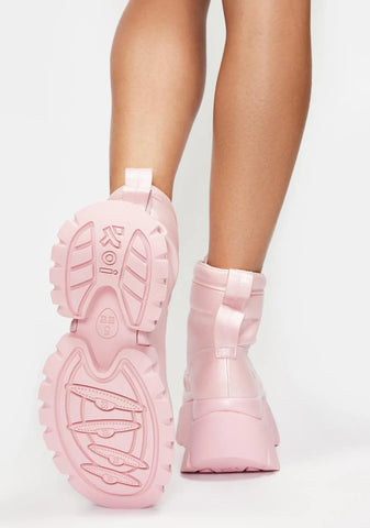 Pink Gooey Platform Boots