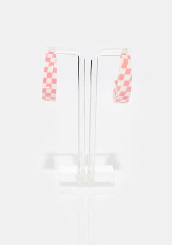 Right Channels Checkered Earrings