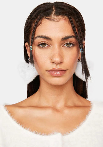 Seeking Love Faux Fur Heart Earrings