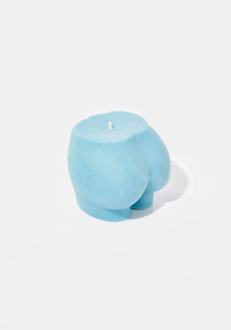 Large Baby Blue Derriere Candle
