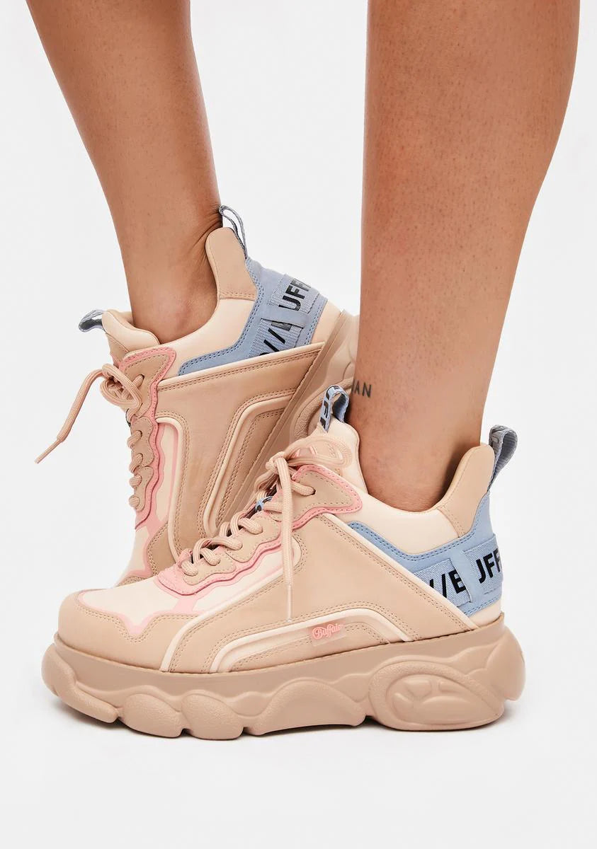 Beige Pink CLD Chai Platform Sneakers