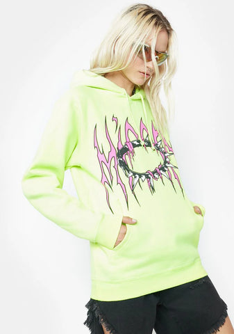 Spiked Choker Hoodie