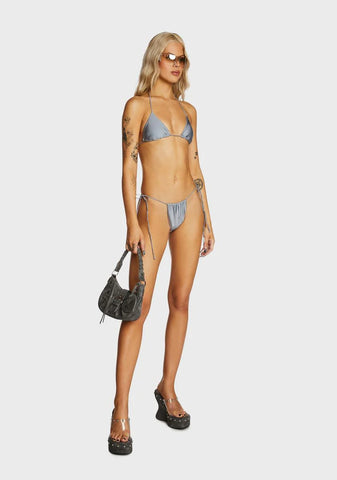 Micro String Bikini Set - Gray