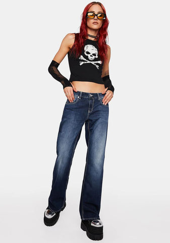 Mia Cross Pocket Y2K Jeans