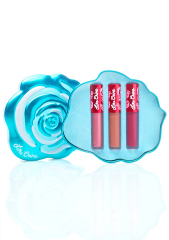 Blue Rose Velvetine Gift Set