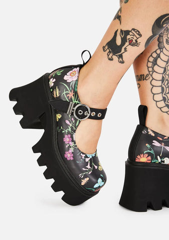Watch Me Bloom Platform Mary Janes