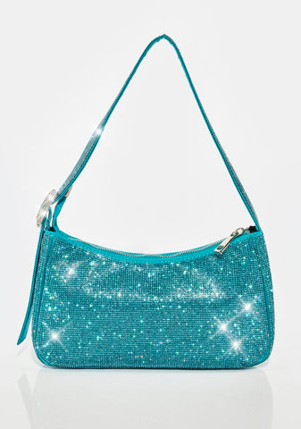 Aqua Diva Revolution Rhinestone Shoulder Bag