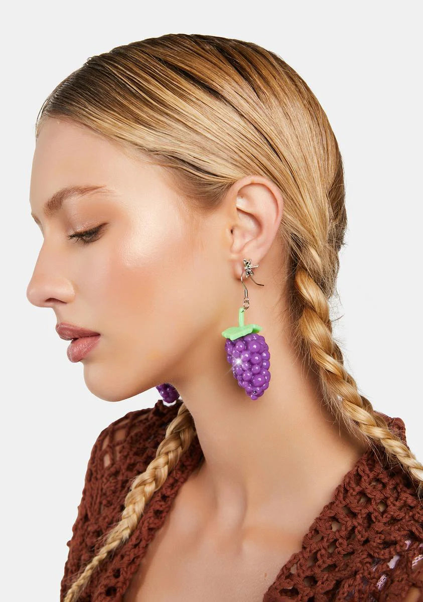 Wine O'Clock Drop Earrings